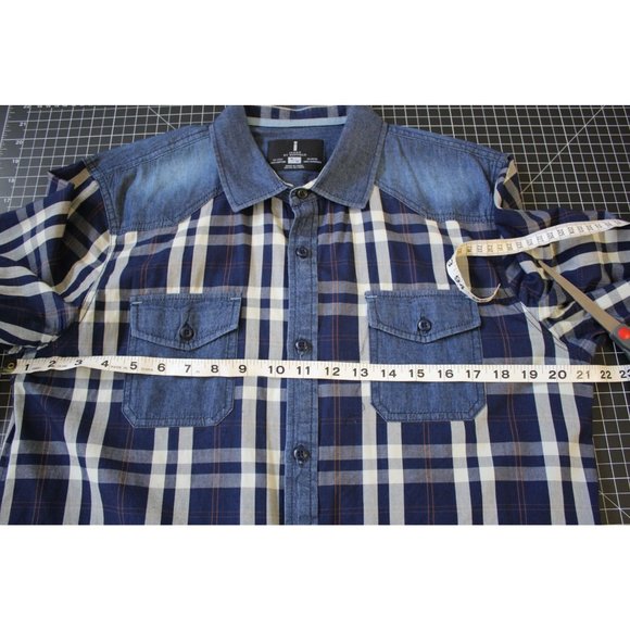 Jeans by Buffalo /Men's (Size M) casual dress button up shirt. Denim with cotton - Picture 9 of 16